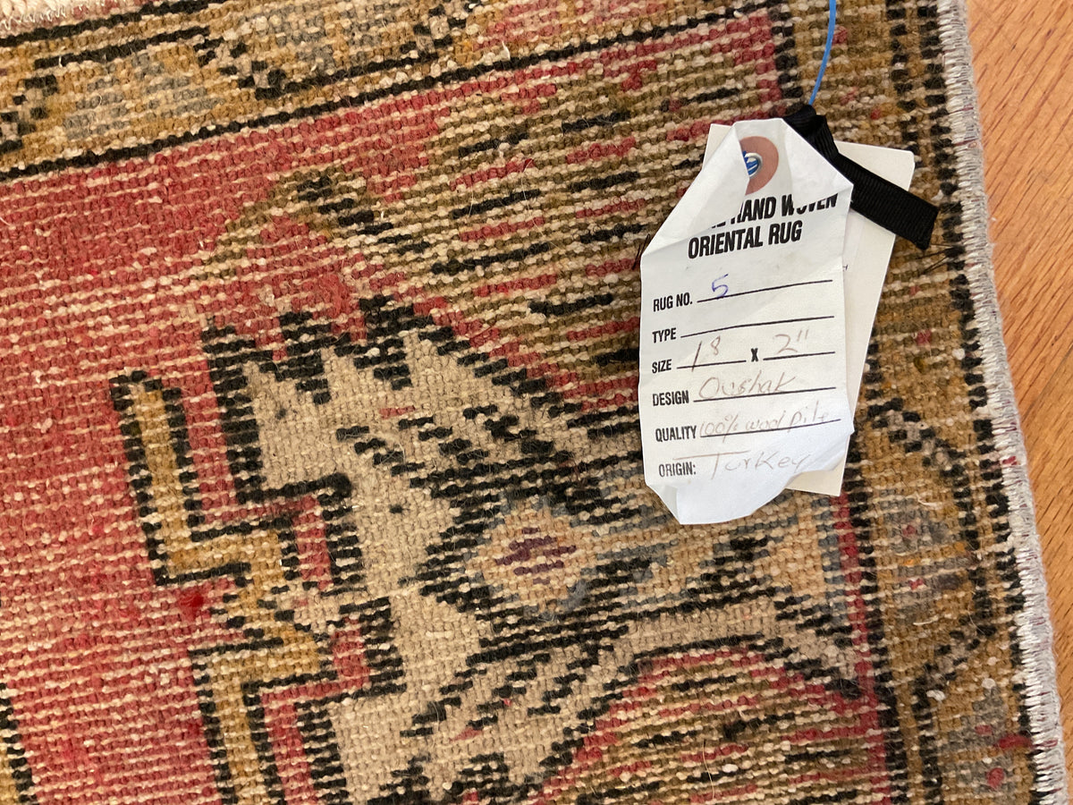 Turkish Oushak Rug #5 Size 1’8” X 2’11”