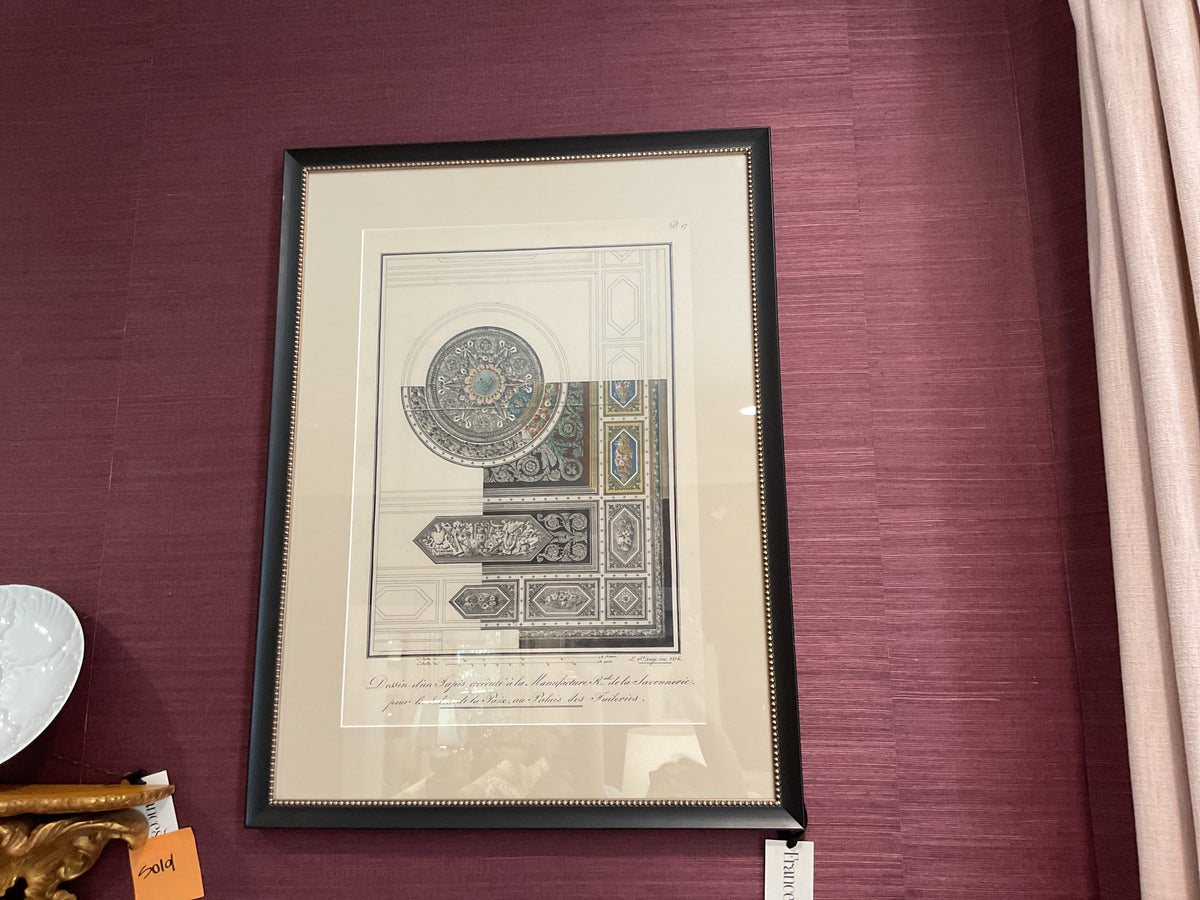 Custom Framed Persian Rug Design