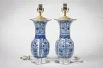 Delft Blue/White Vase Converted to Lamp