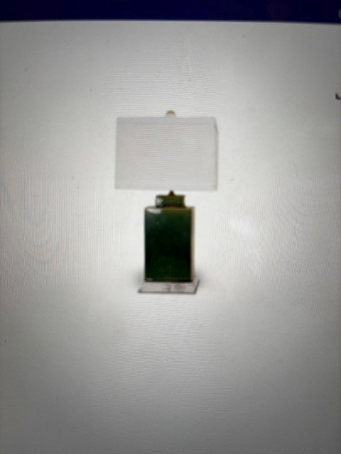 Green Square Tea Tin Jar Lamp