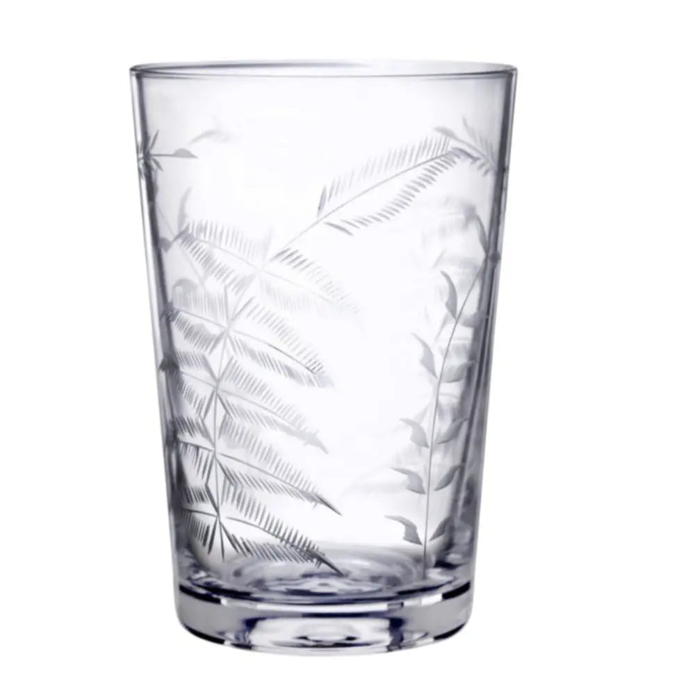 Crystal Tumblers with Fern Design Set of 6
