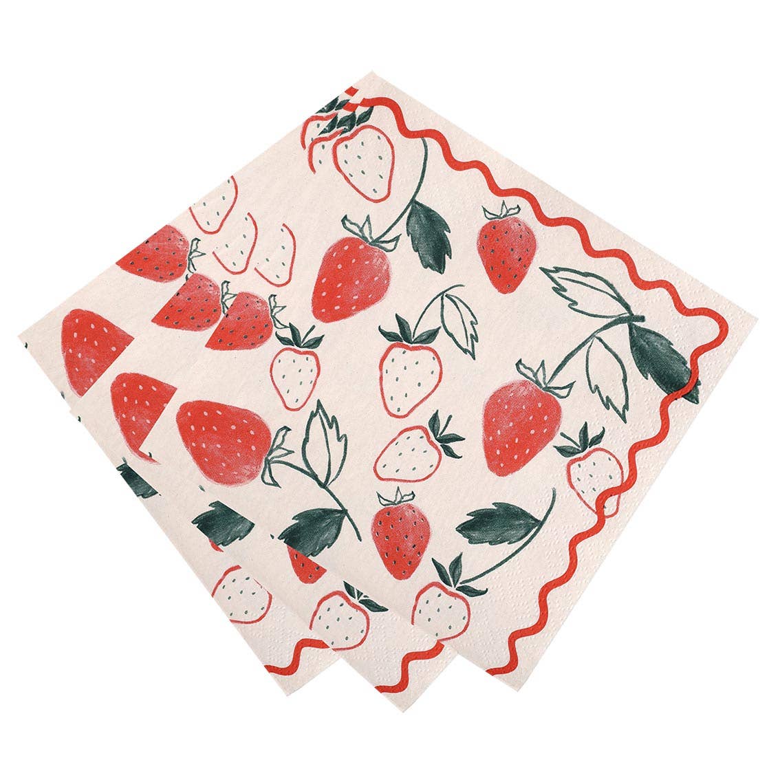 Strawberry Field Recycled Paper Napkins | 20 Pack | Summer |