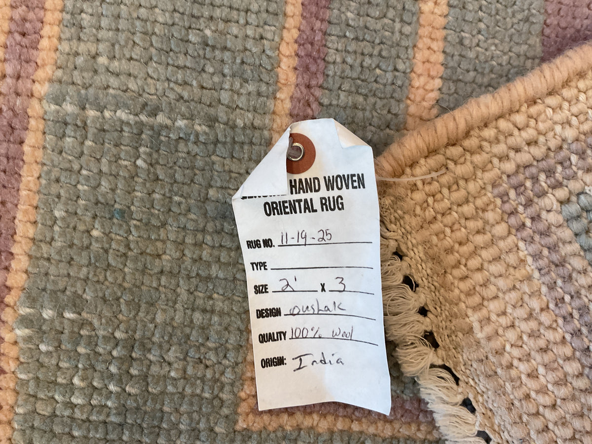Indian Oushak Rug# 11-19-25