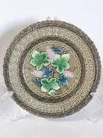 Antique French Majolica Grapevine Plate