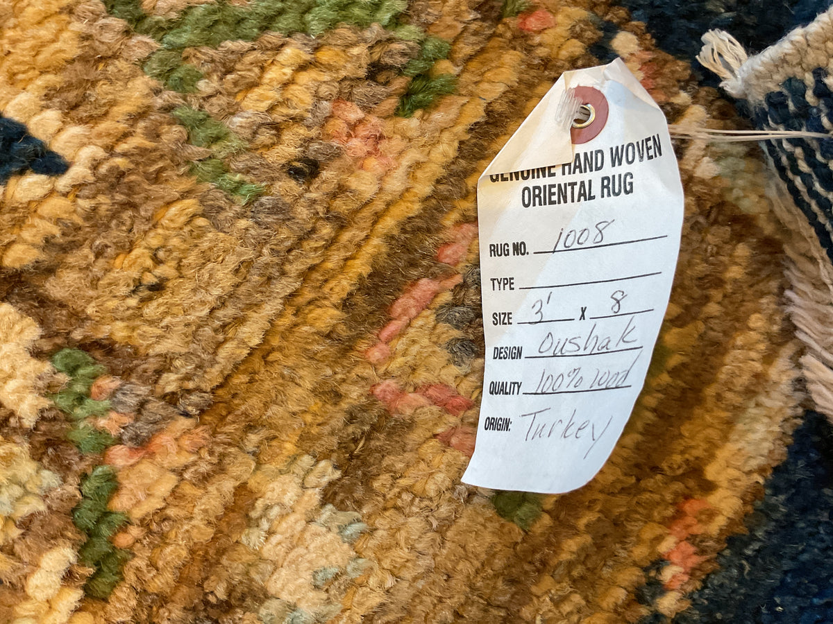 Turkish Oushak Runner Rug# 1008