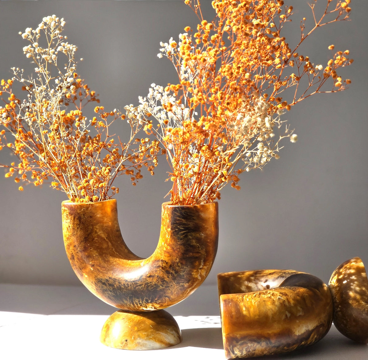 Brown Resin Vase