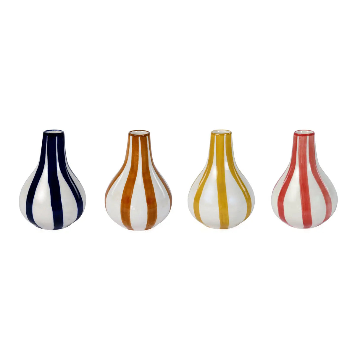 Ceramic Stripe Bud Vase