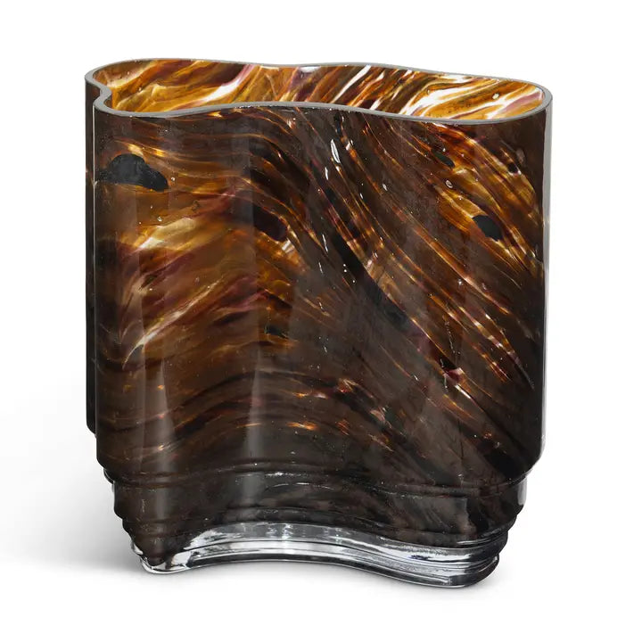 Clover Glass Vase - Tortoise