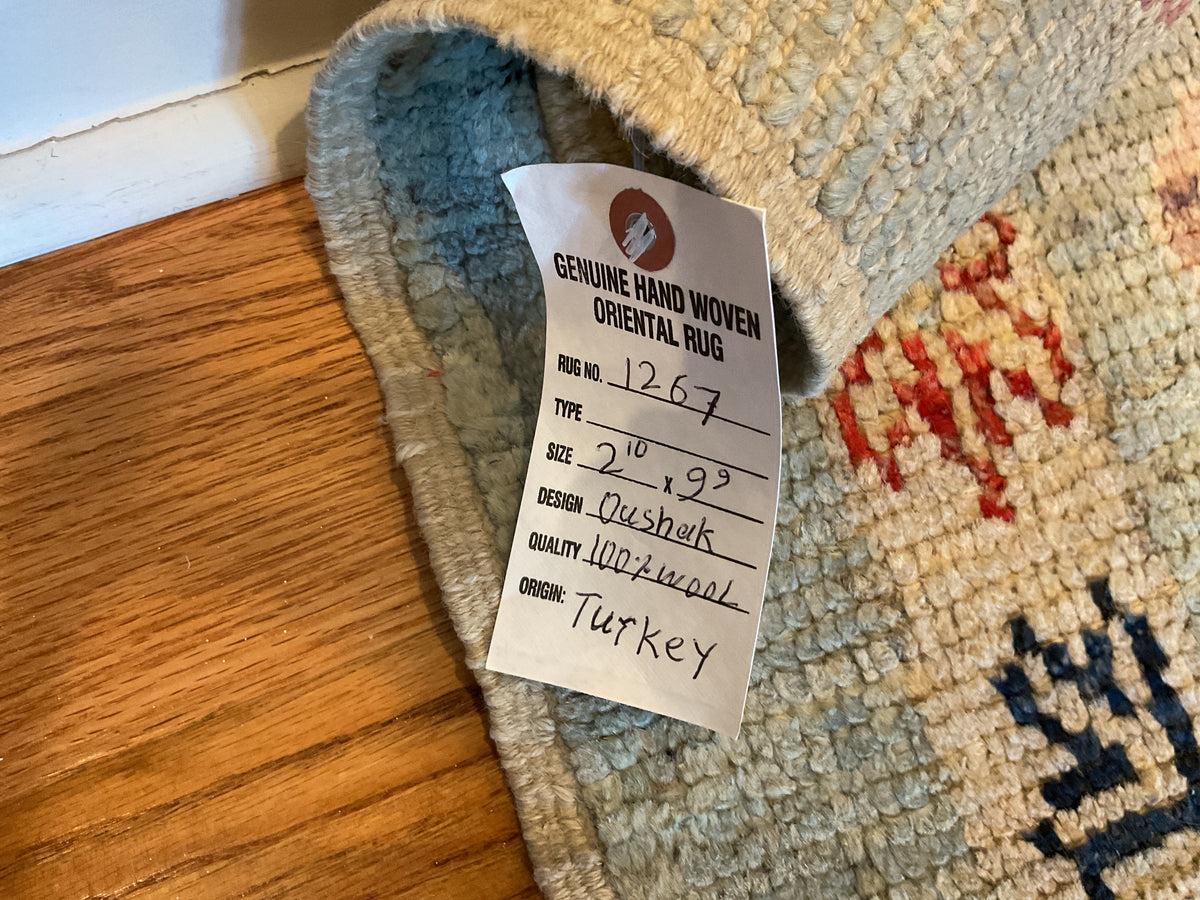 Turkish Oushak Runner Rug# 1267