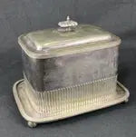 English Silver Plate Biscuit Box
