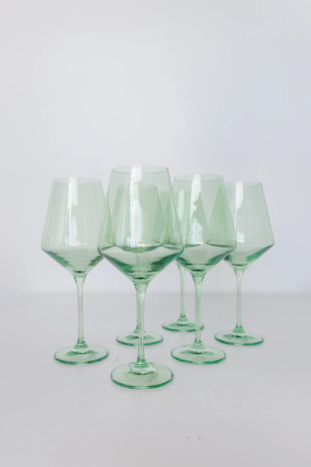 Mint Green Wine Stemware