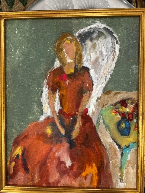 Lady in White Chair by Beth Bush