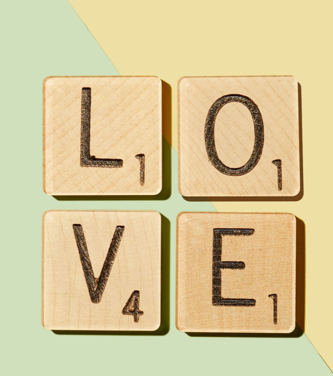 Love Scrable Coasters