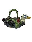 Majolica Duck Basket w/ Spout