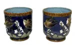 Majolica Style Cache Pot