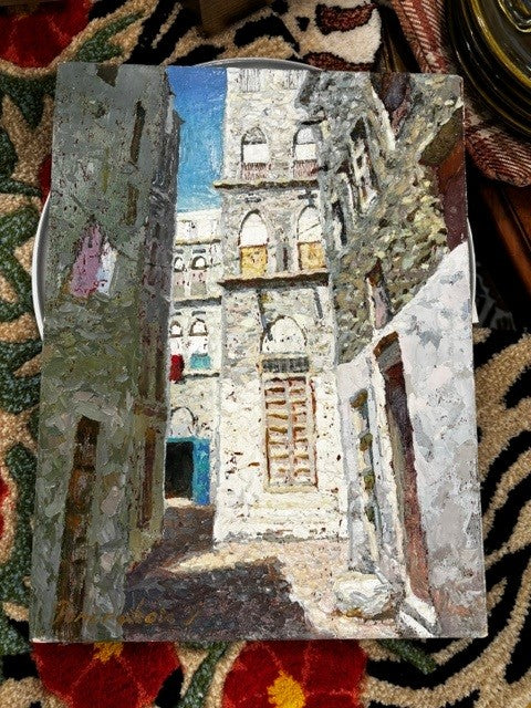Unframed Artwork - Old Town View in Oil
