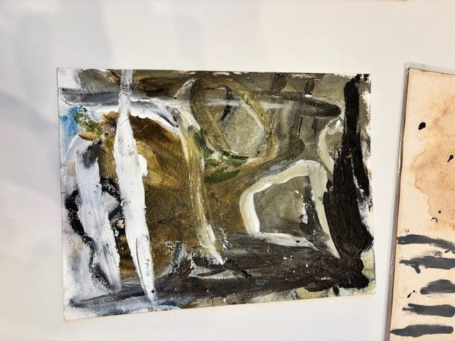 Unframed Art Work - Olive w/ White