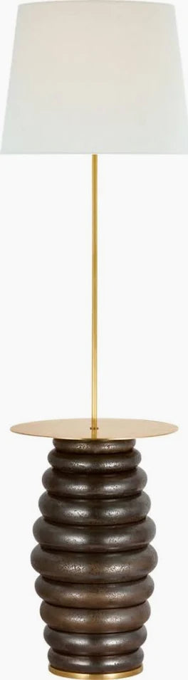 Phoebe XL Tray Table Floor Lamp in Crystal Bronze