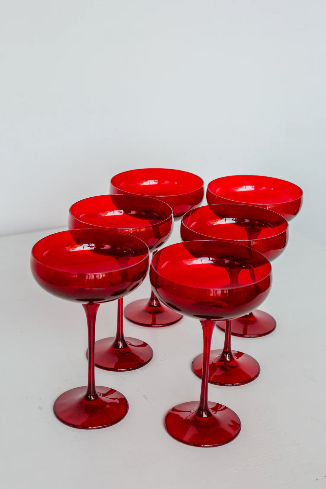 Red Champagne Coup (Set of 6)
