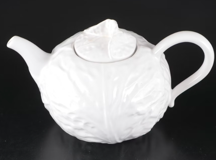 Neuwirth White Ceramic Cabbage ware Teapot
