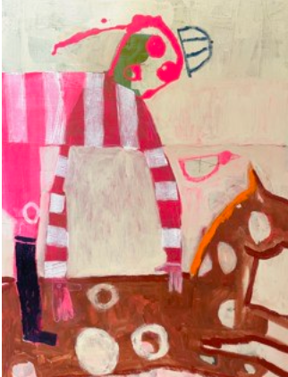 Girl On Horse With Bird by Rachael Van Dyke
