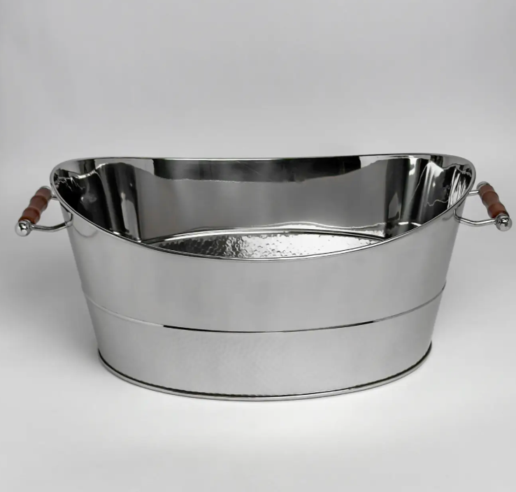 Stainless Steel Tub Bone Handle Hammered
