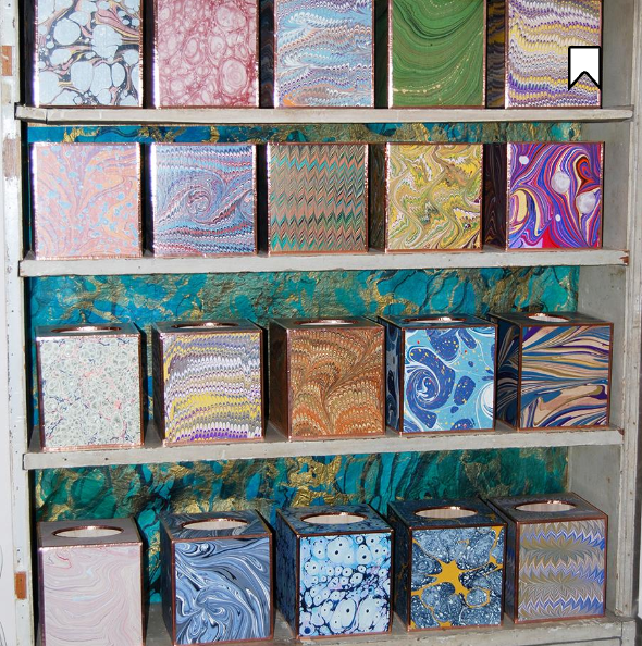 Marbled Paper Tissue Boxes