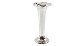 Wavy Edge Vase 5.5"h Silver Plate