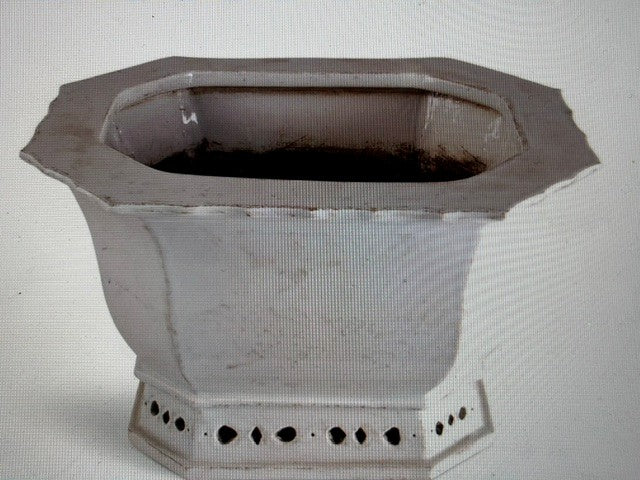White Rectangular Planter