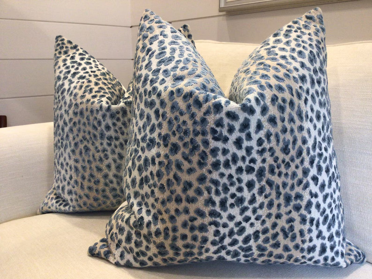 C&T Ocelot in Blue 22" x 22"