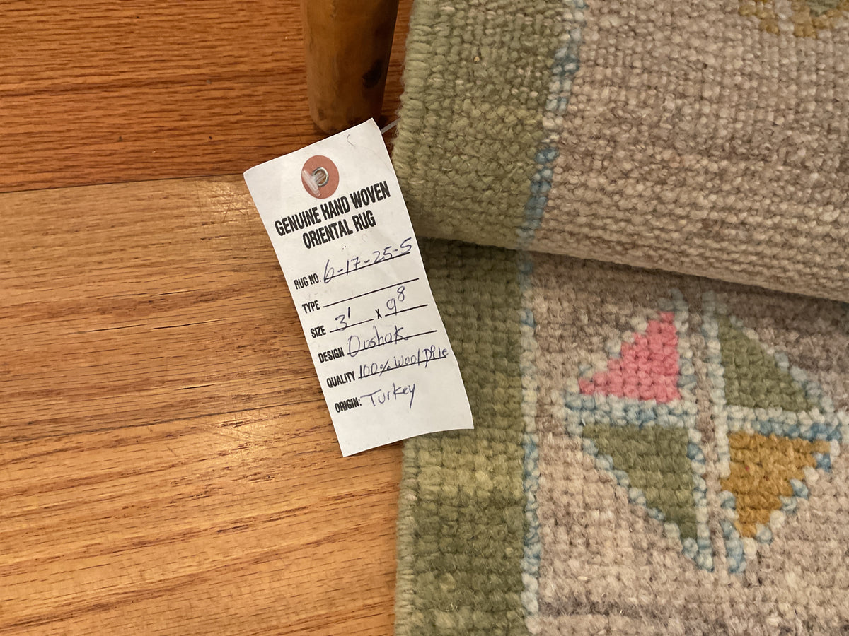 Turkish Oushak Runner Rug #6-17-25-5
