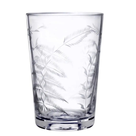 Crystal Tumblers with Fern Design Set of 6