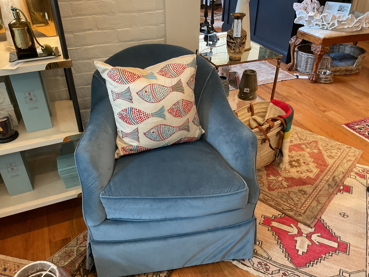 Blue Velvet Performance Chair