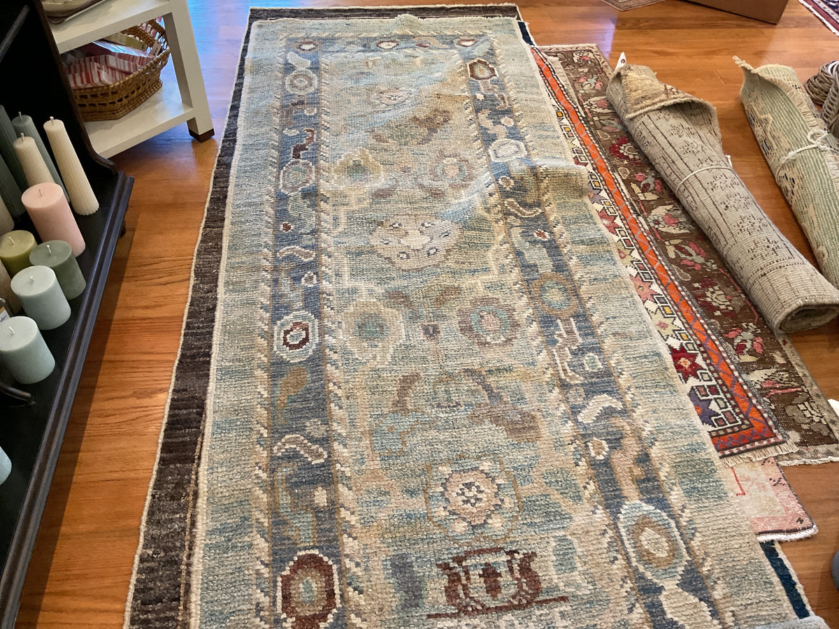 Turkish Oushak Runner Rug# 558