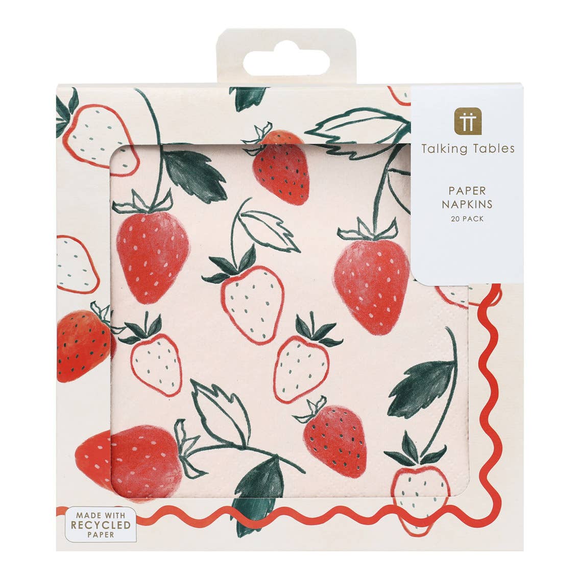 Strawberry Field Recycled Paper Napkins | 20 Pack | Summer |