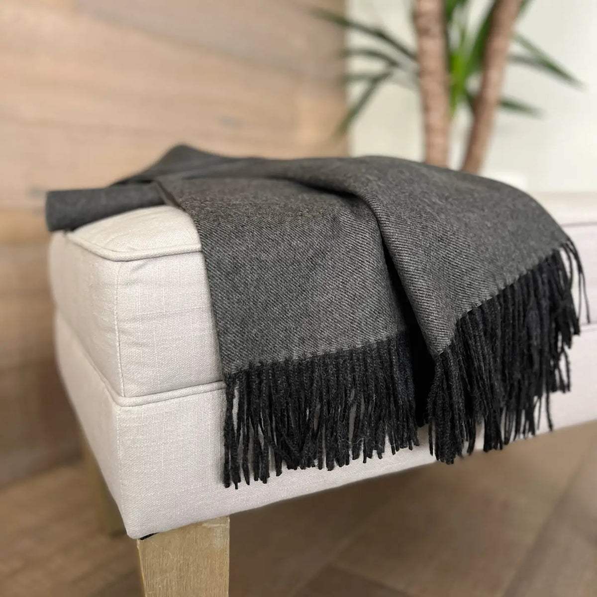 Carbon Alpaca Throw