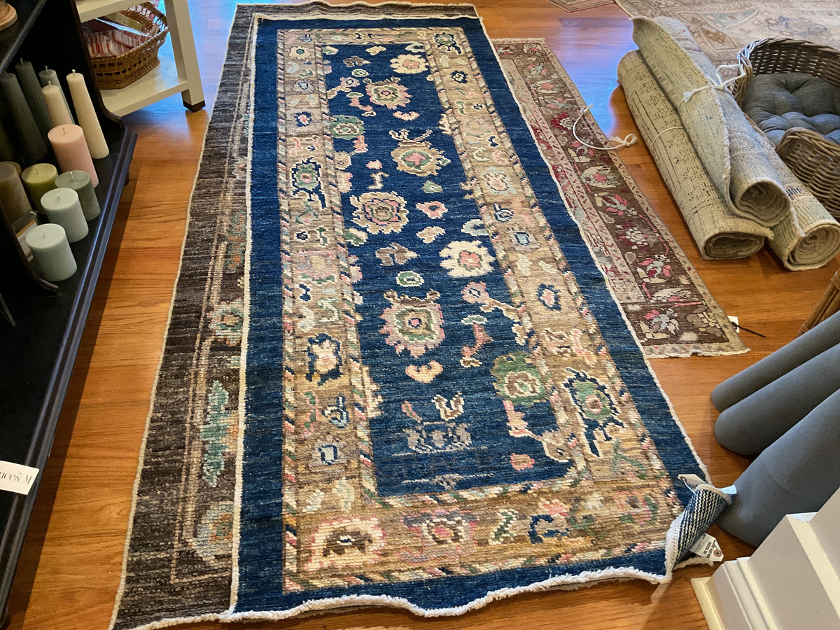 Turkish Oushak Runner Rug# 1008