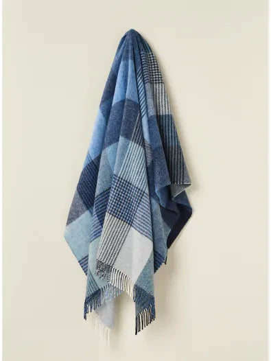 Blue Shetland Wool Blanket