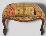 Braided Wood Rope Ottoman