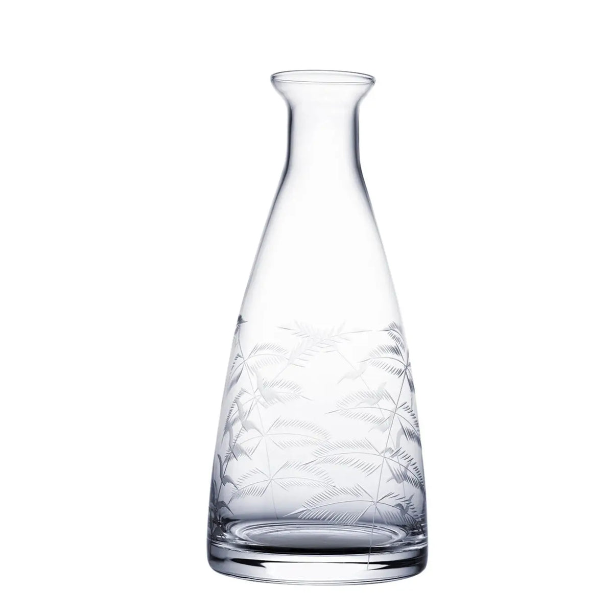 Crystal Table Carafe wtih Fern Design