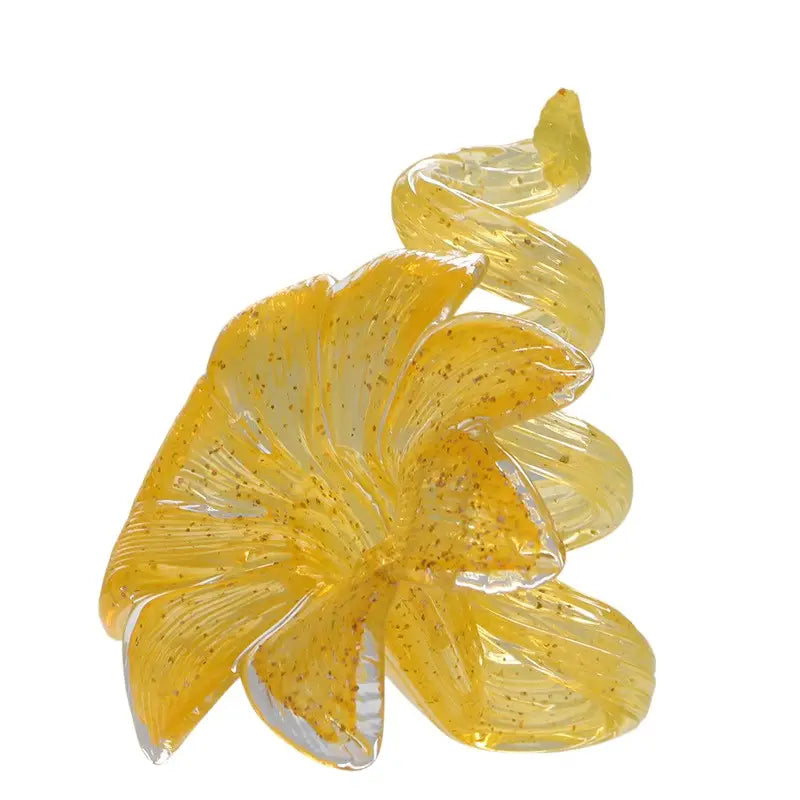 Flower-Shaped Glass Candle Holder