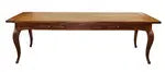 French Mahogany Dining Room Table w/ Cabriolet Legs