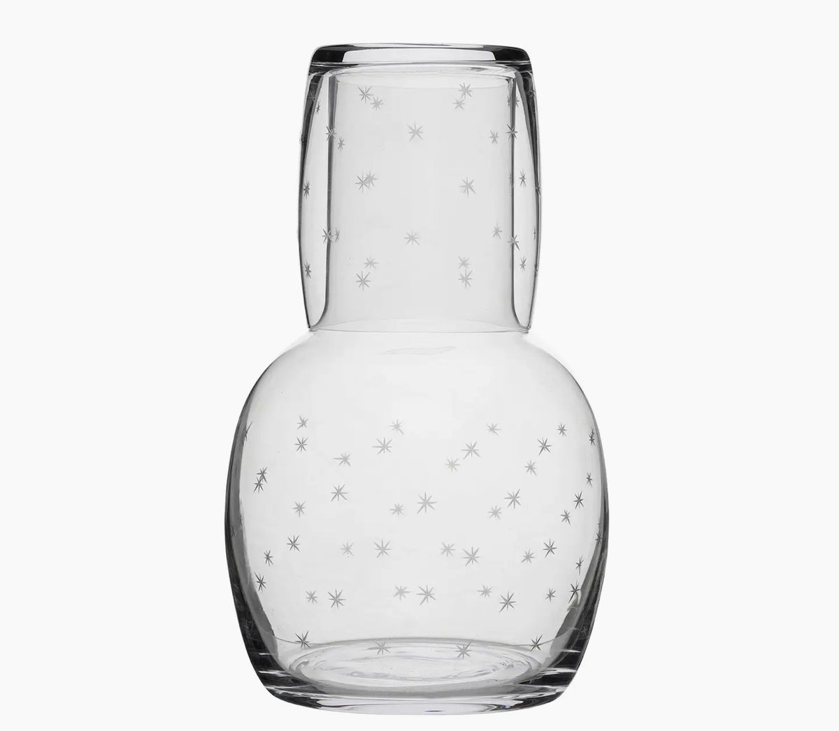 A Crystal Carafe Set with Stars