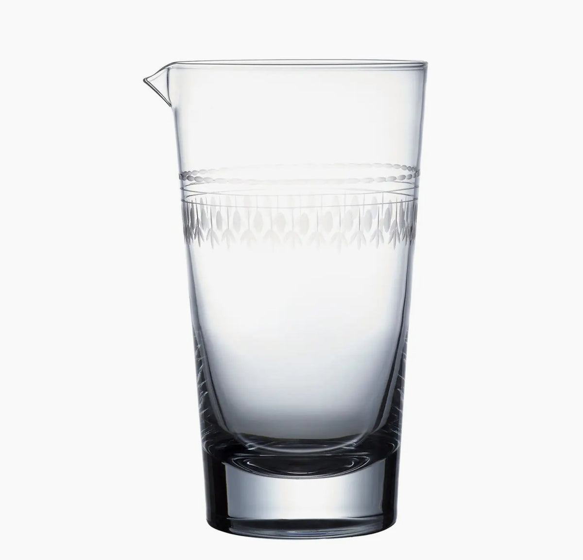 A Mixing Glass with Ovals Design