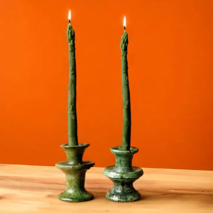 Handmade Vintage Tamegroute Candlesticks