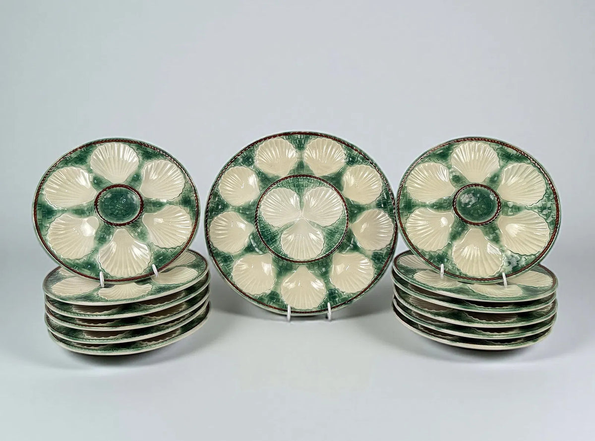 Longchamp French Majolica Oyster Serving Platter