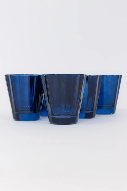 Midnight Blue Low Ball Glasses (Set of 6)
