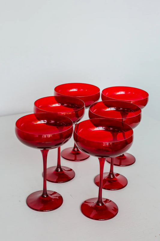 Red Champagne Coup (Set of 6)