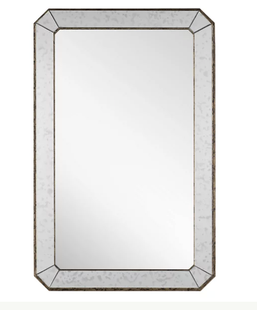 Antiqued Rectangular Mirror 26" W x 41" H