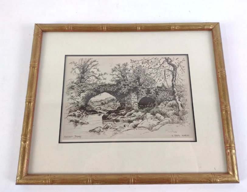 Ancient Stones Etching by G. Scott Warley